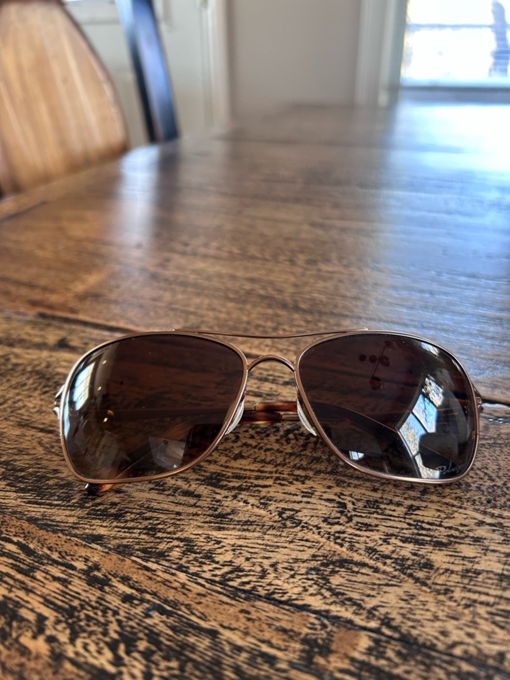 Oakley Conquest Aviator Sunglasses - Satin Rose Gold OO4101-01 (Polarized)